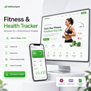 Fitness & Health Tracker Elementor Pro WooCommerce Template JSON (3)