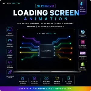 Premium Loading Screen Animation for SaaS Platforms AI Websites Agency Websites shopify Modern Startup Brands