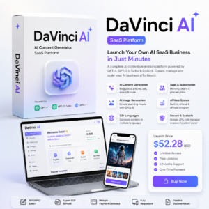 DaVinci AI SaaS Platform – OpenAI Content Generator, AI Image Creator & GPT-4 Business Script